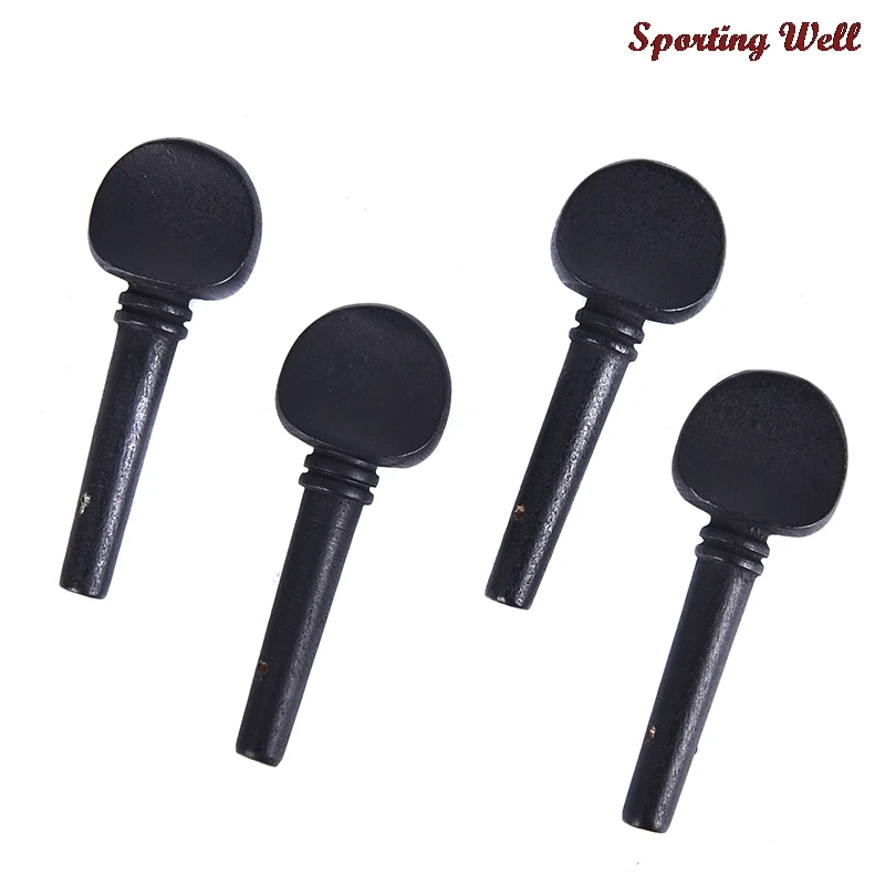 4pcs 4/4 Wooden Cello Pegs Shafts Handle Musical Instruments Solid Wood Cello Pegs
