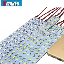 10 шт./лот светодиодный s 0,5 м светодиодный бар свет smd 5050 5630 7020 8520 4014 12V светодиодный жесткой полосы белый теплый холодный RGB под кухонный шкаф