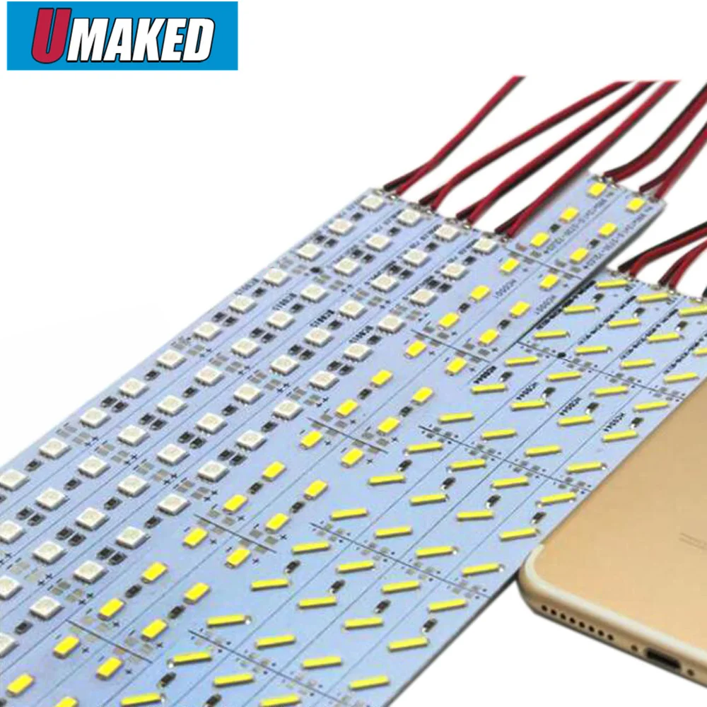 10 шт./лот светодиоды 0 5 м Светодиодная панель smd 5050 5630 7020 8520 12 В светодиодная