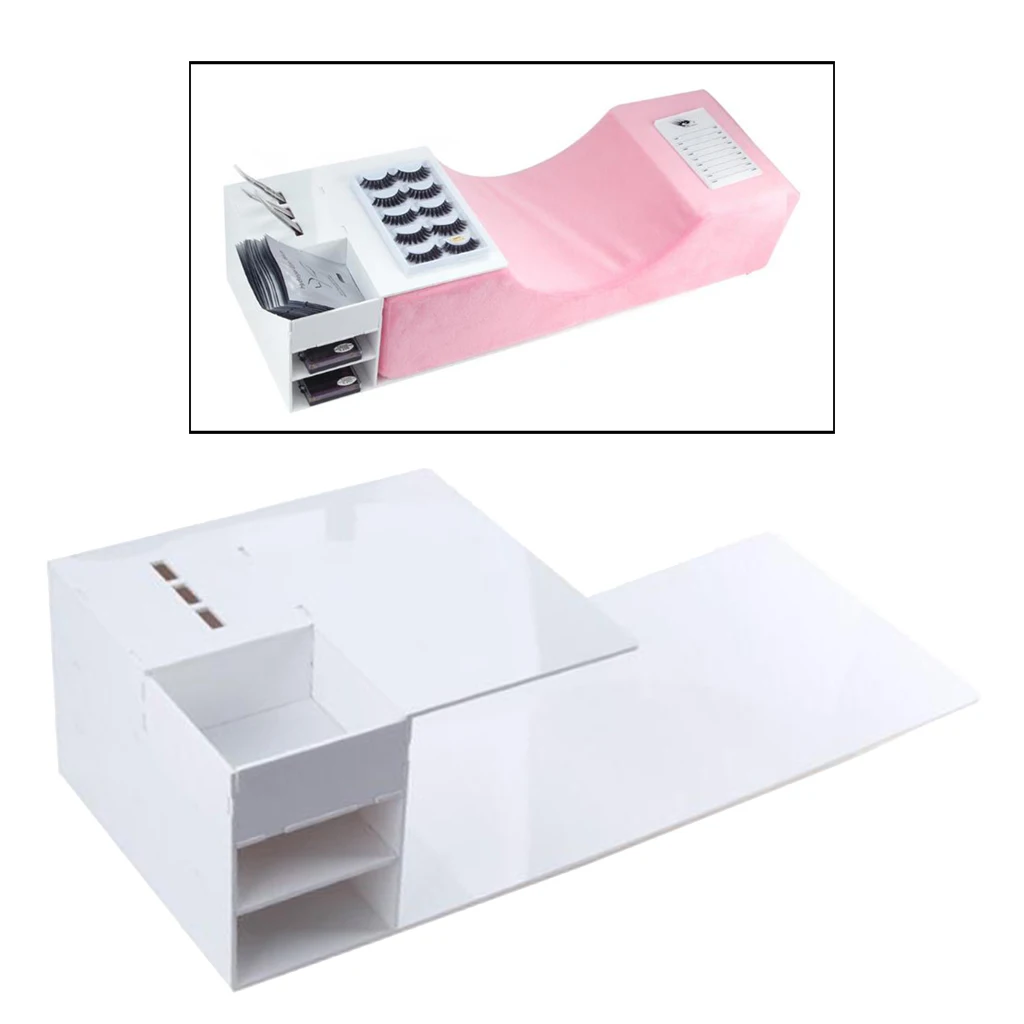Acrylic Eyelash Extension Shelf Display Lash Pillow Stand Tweezers Rack White