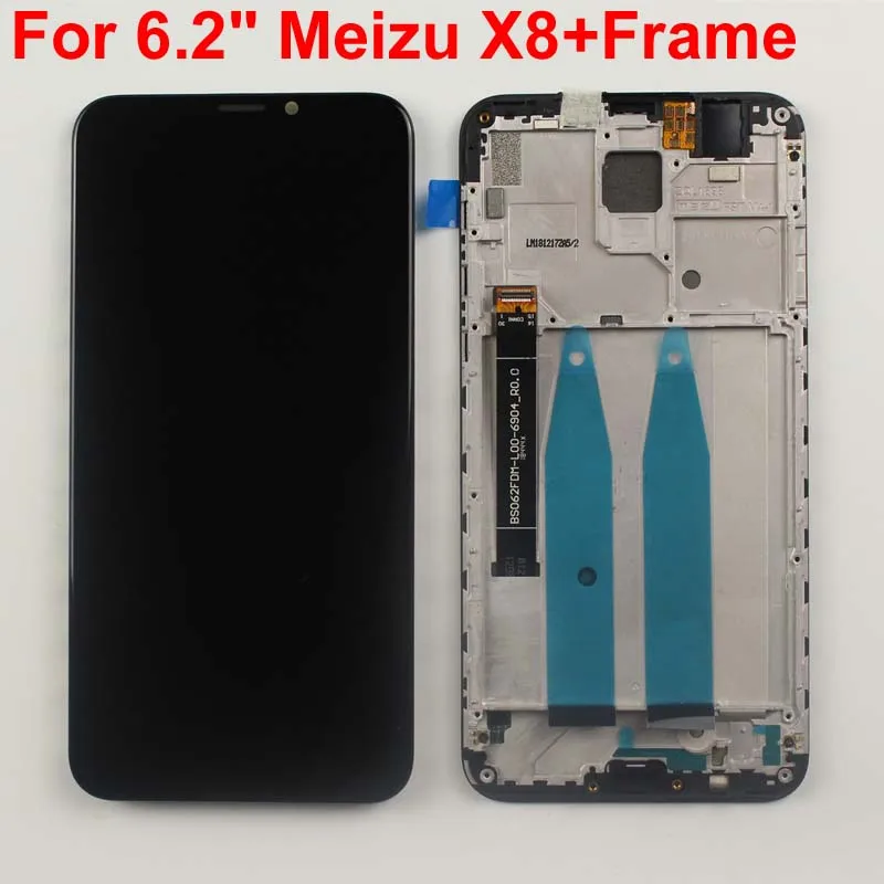 Протестированный 6," для Meizu X8 M852H ЖК-дисплей кодирующий преобразователь сенсорного экрана в сборе запасные части для Meizu X8 с рамкой