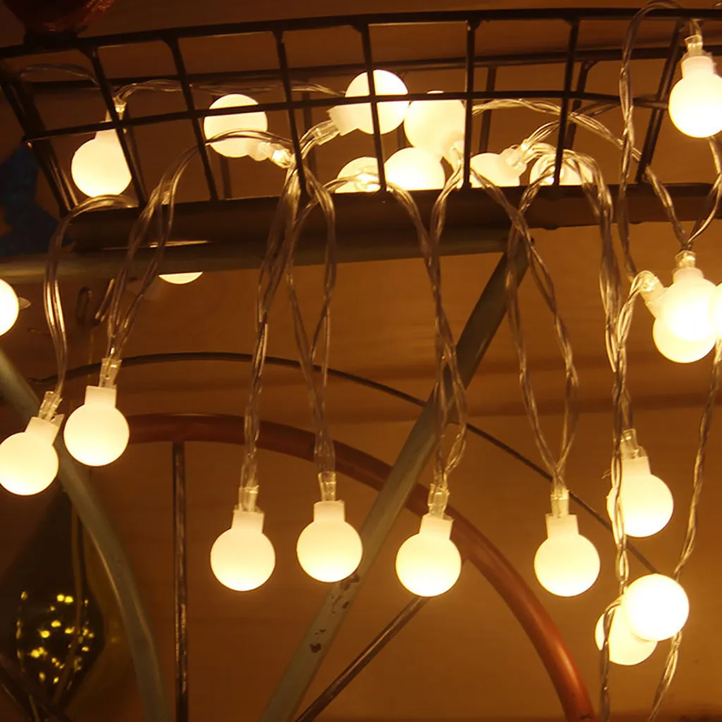 

High quality Lighting Fairy LED String Lights Christmas Round Ball Blubs Wedding Party Lamp 100LED 10M dropshipping on sale