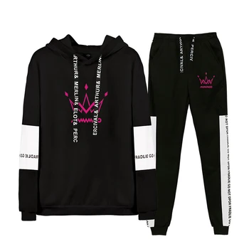 

2019 New KPOP MAMAMOO Urban Fashion Trend Hoodie + Beam Pants Stitching Set Spring And Autumn Dropshipping