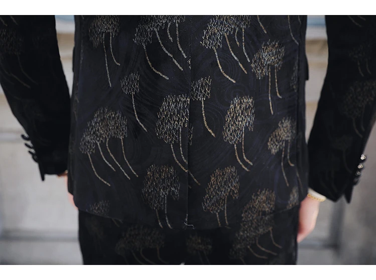 Осень, Vestito Da Sposo, костюм из 3 предметов, мужские свадебные костюмы, костюм с цветочным принтом, Homme Mariage, барочные костюмы для мужчин, 3XL