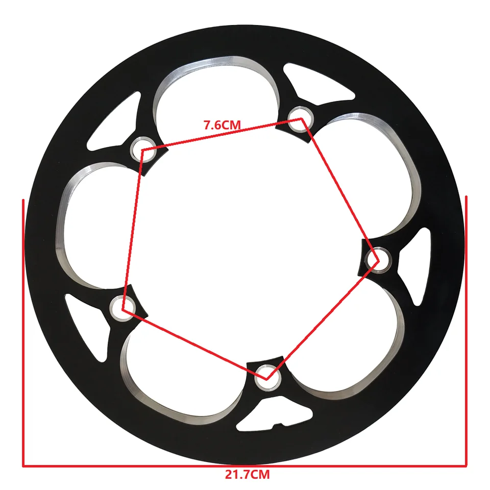 53t 7075 Aluminum Road Bike Chainring, 11 Speed, 130mm Bcd, 5 Holes