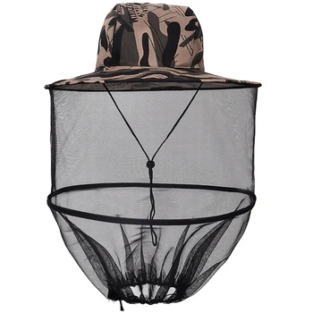 

Bee Keeping Protective Beekeeping Suit Net Hat Wide Anti Bee Fly Insect Face Mask Protective Mesh Cover For Beekeeper Hat