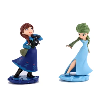 

2pcs Disney Frozen princess Anna Elsa cartoon model Action Figures Collectible Model Toys For Children