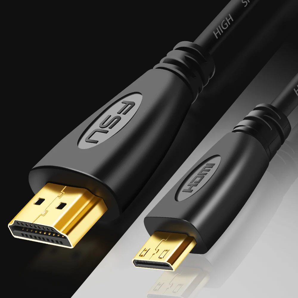

Mini HDMI to HDMI Cable 1080p 3D High Speed Adapter Gold Plated Plug for camera monitor projector notebook TV 1M,1.5m,2M,3M,5M