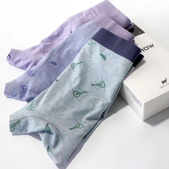 

ALANSHOW Mens Underwear Soft Boxers Cotton Boxer Men Solid Boxer Shorts Plus Size Boxers Comfortable Mens Underwear