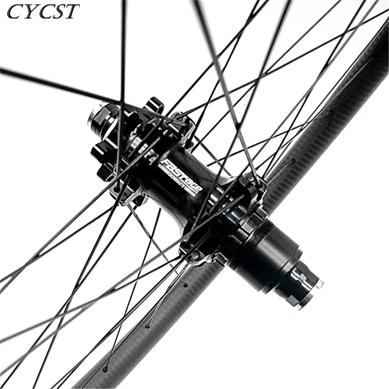 1580g 29er прямые тяговые 35x25 мм бескамерные Углеродные MTB колеса FASTace DA206 концентратор 100x15 142x12 CN424 карбоновые дисковые колеса горного велосипеда