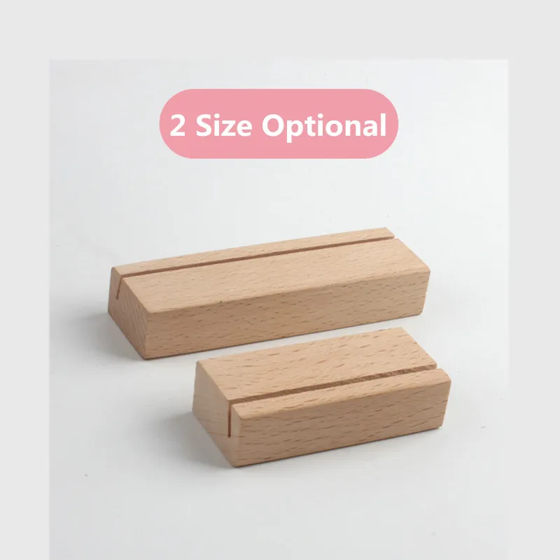 Small Wood Place Card Holders Table Number Sign Holders Stands  Paper Cards Holder Base Wedding Reception Party Decoration