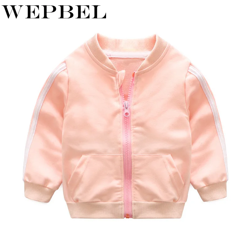WEPBEL/комплекты одежды для новорожденных мальчиков и девочек, одежда с длинными рукавами для мальчиков, пальто на молнии+ штаны, спортивный костюм из 2 предметов, повседневный комплект для малышей