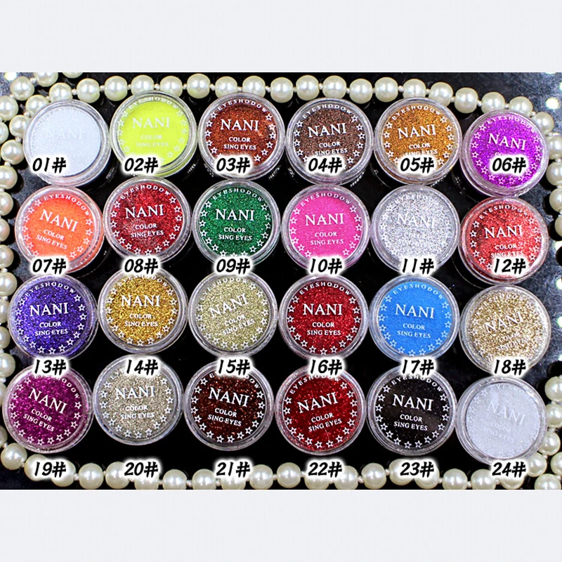 Makeup Eyes Glitter Eyeshadow Powder 24 Color Eyes Palette Maquillaje Paleta Eyes Shimmer Powder Festival Glitters Body TSLM1