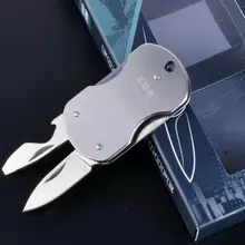 Sanrenmu SRM 3119 мини брелок для ключей для выживания нож складной карманный Фруктовый нож Ferramentas наружная Отвертка открывалка для бутылок