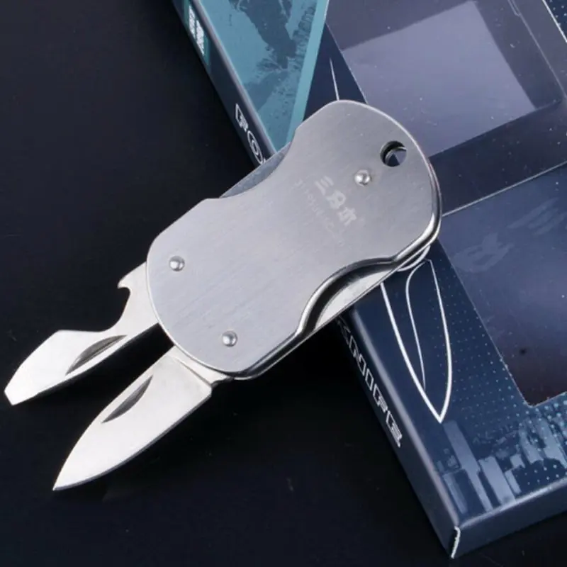Sanrenmu SRM 3119 мини брелок для ключей для выживания нож складной карманный Фруктовый нож Ferramentas наружная отвертка-открывашка