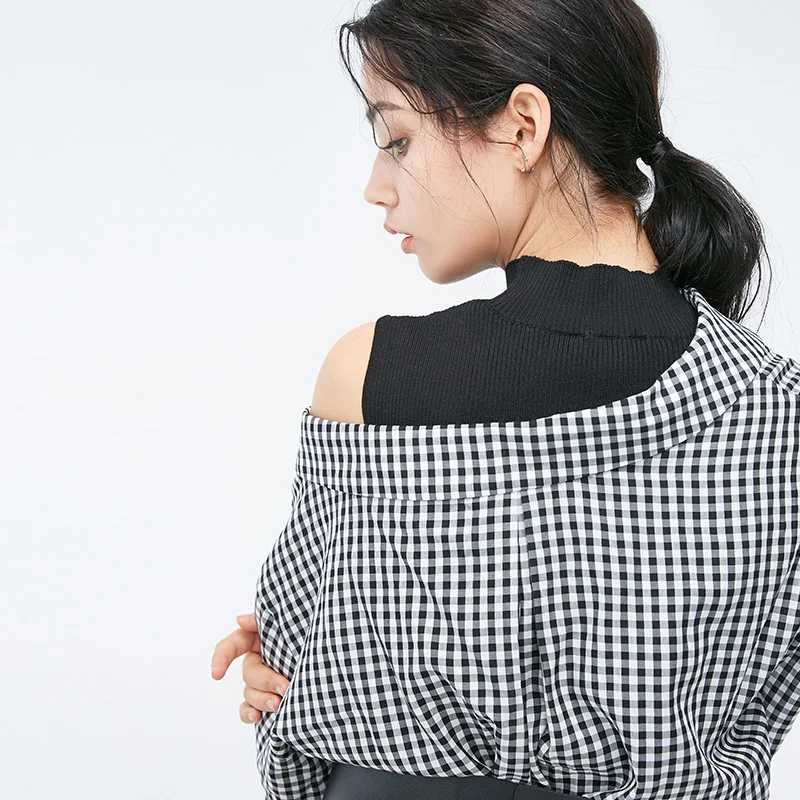 Vero Moda Новое поступление вязаный жилет клетчатое платье-рубашка | 3184SZ506