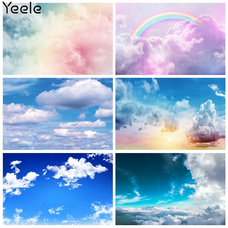 

Yeele Landscape Backdrop Portrait Cloud Sky Baby Shower Birthday Party Photography Photographic Background For Photo Studio Prop