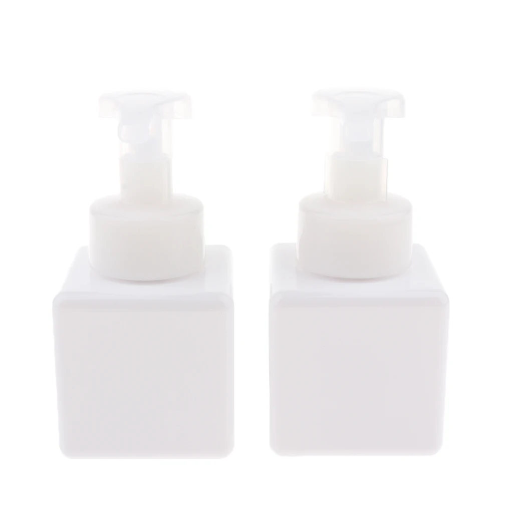 2Pcs 250ML Plastic Empty Shampoo Cosmetic Foaming Soap Containers Vials