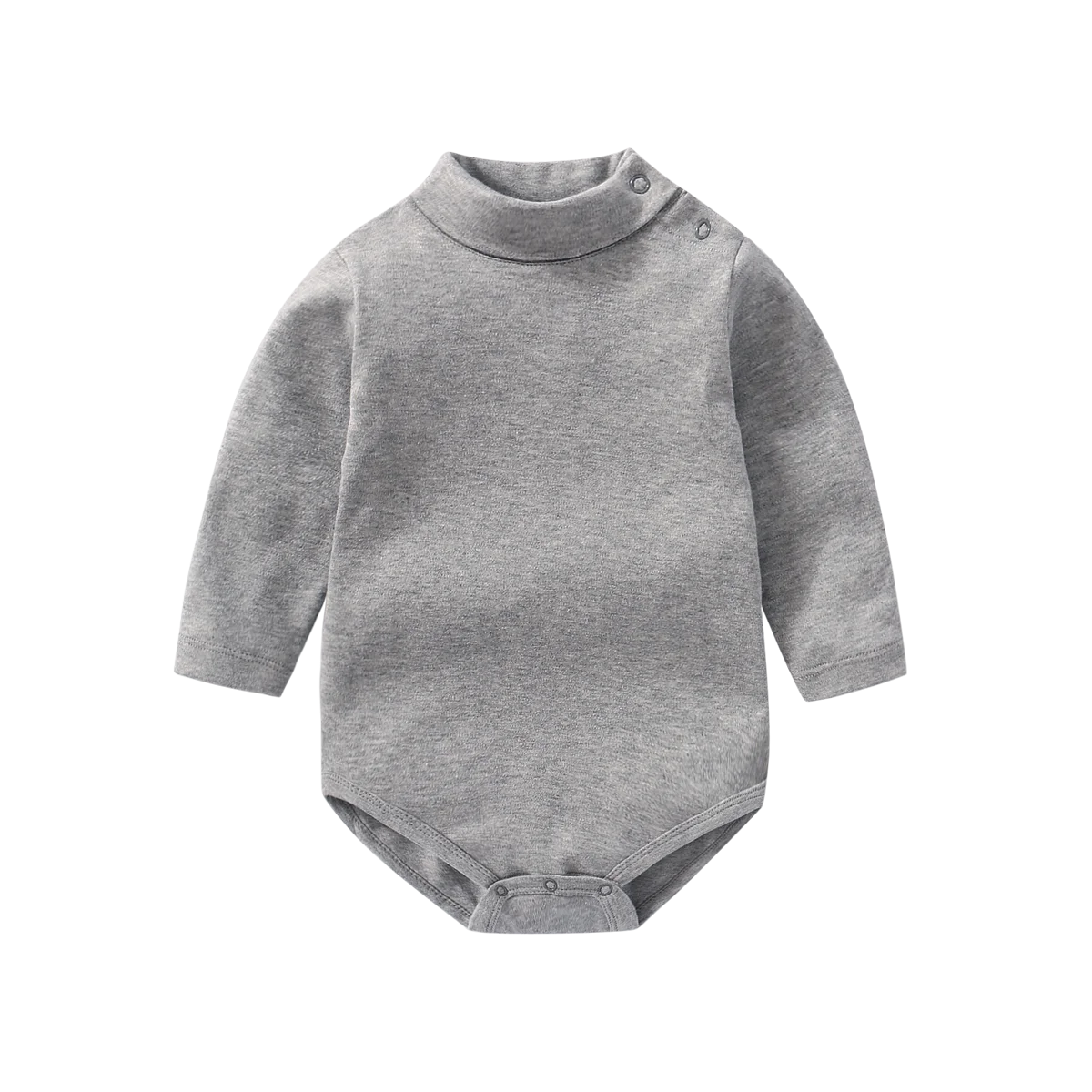 Костюм для новорожденных девочек; боди Bebe с высоким воротником и длинными рукавами для малышей; боди для новорожденных; хлопковое боди для мальчиков и девочек; одежда для близнецов; комбинезон для малышей - Цвет: Gray