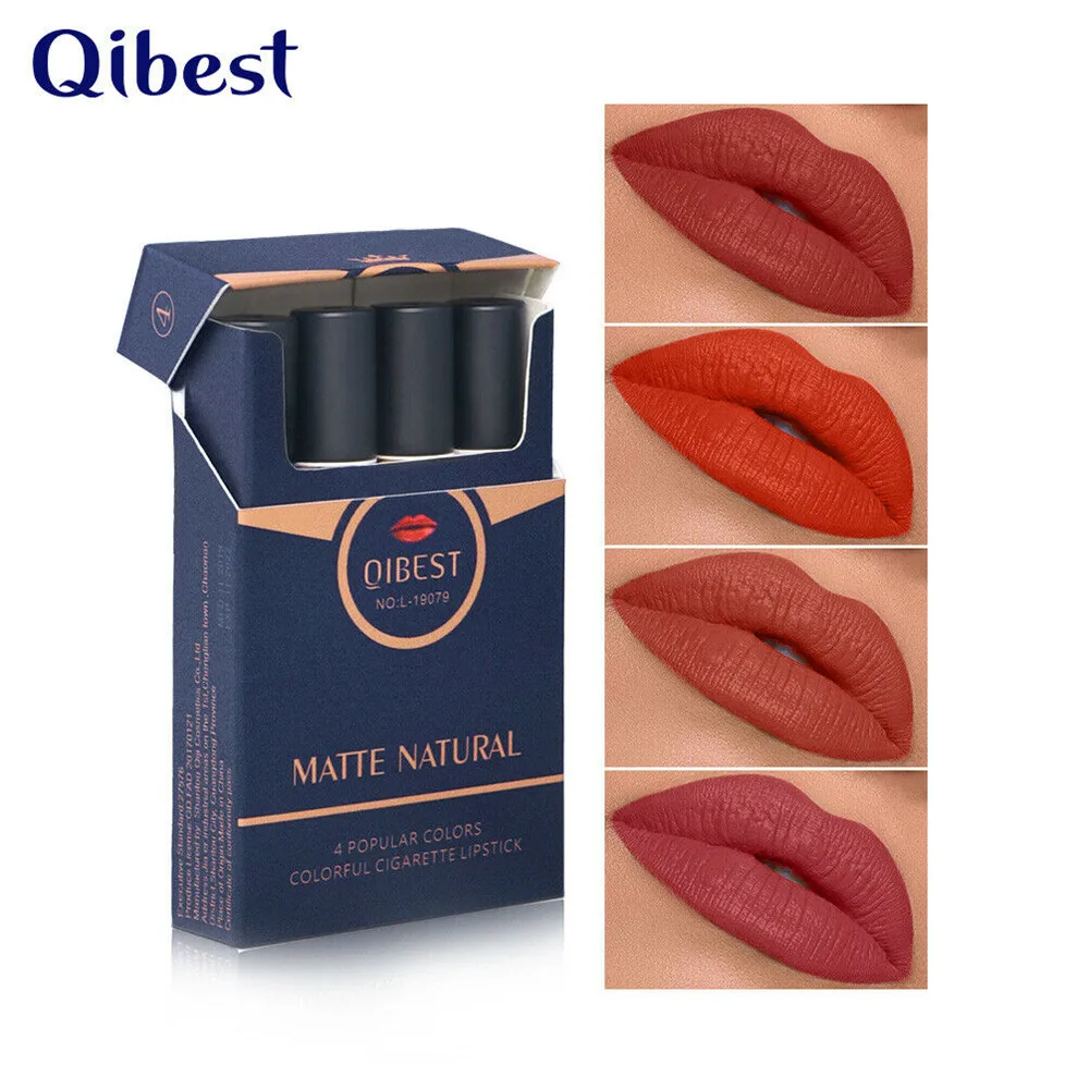 

4Pcs/Set Lipstick 8 Colors Cigarette Matte Creative Nude Waterproof Long Lasting Cigarette Lipstick Set Matte Balm Maquiagem