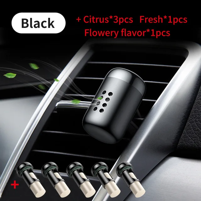 Baseus Car Air Freshener Fragrance Aromatherapy Solid Car Auto Air Outlet Diffuser Car Fragrance Clip Diffuser Solid Car Perfume - Название цвета: black 3 Smell