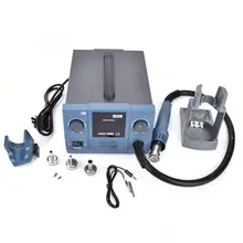 АС 220V Термовоздушная паяльная станция с бесщеточным двигателем паяльной станции горячего воздуха ЖК-дисплей паяльная станция 100-450 градусов с 4/6/9 мм сопло