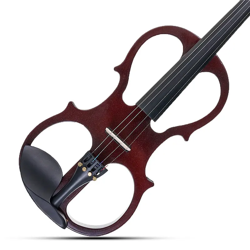 4/4 Antique Electric Violin Fiddle Stringed Instrument Basswood With Fittings Cable Headphone Case For Music Lovers Beginners