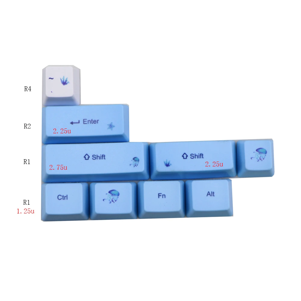 Набор ключей с Китом 60% PBT OEM колпачки для GH60 RK61/ALT61/Annie/покерных GK61 GK64 dz60|Клавиатуры|