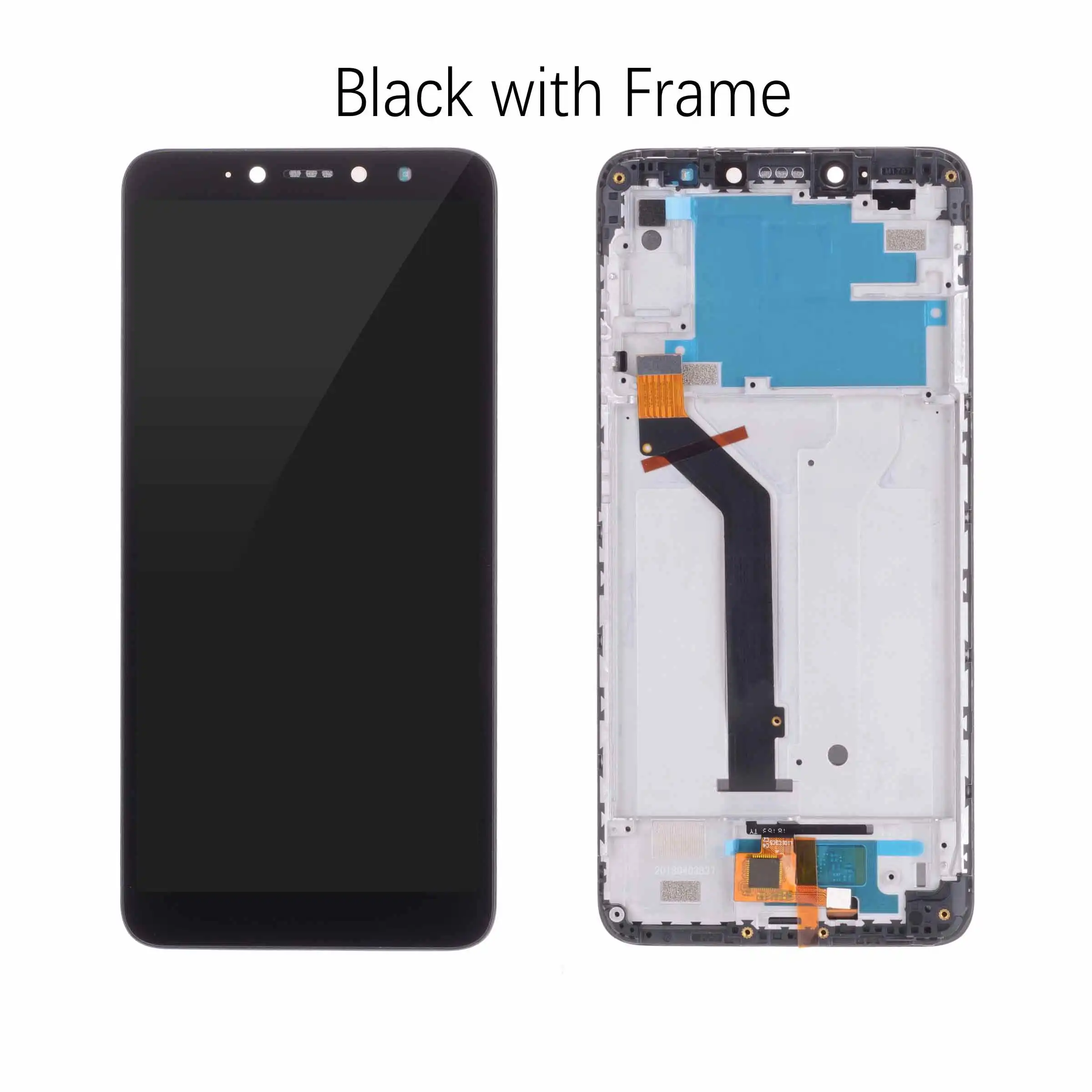 Black with Frame Дисплей для Xiaomi Redmi S2 LCD в сборе с тачскрином на рамке 5.99'' черный белый - Цвет: Black with Frame