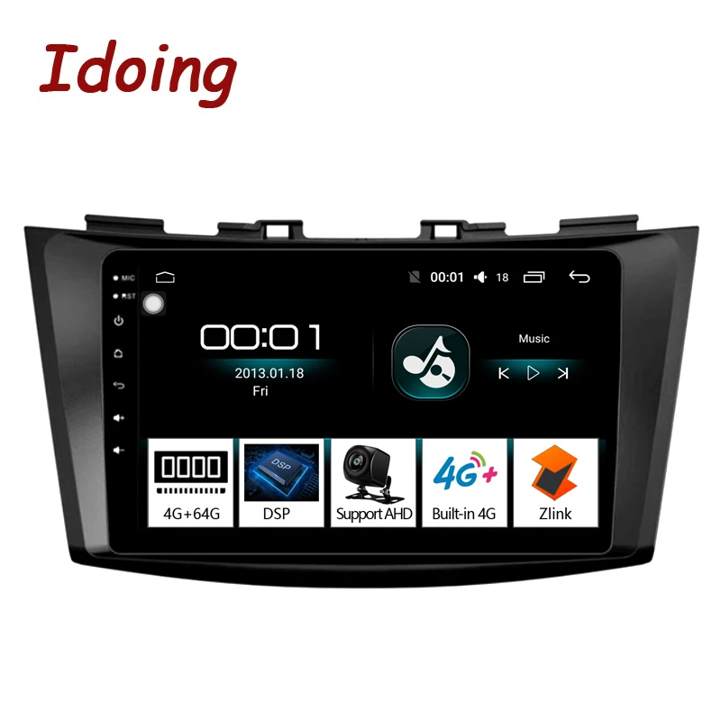 Idoing 9 4g 64g 2 5d Ips Octa Core Car Android Auto Radio Player For Suzuki Swift 3 12 16 Multimedia Video No 2din 2 Din Car Multimedia Player Aliexpress