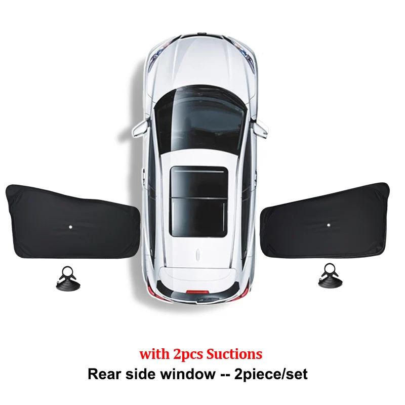Tesla Model 3 Y S X 2025 2024 자동차 사이드 윈도우 Sun Shade Blind Shading Windshield 용 흡입 컵으로 개인 정보 보호 차양 업그레이드