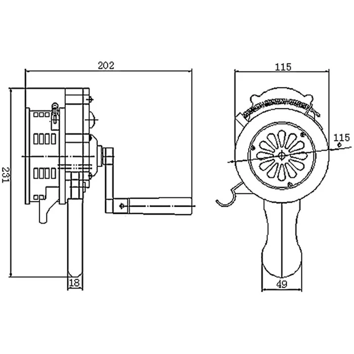 Hand Operated Crank Air Raid Safety Siren Fire Emergency Alarm Aluminum Alloy 231X202X115mm PUO88