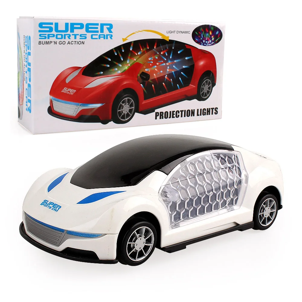 Импортные товары,, музыкальный свет, автомобиль, Детский 3D крутой с универсальным колесом, электрический игрушечный автомобиль