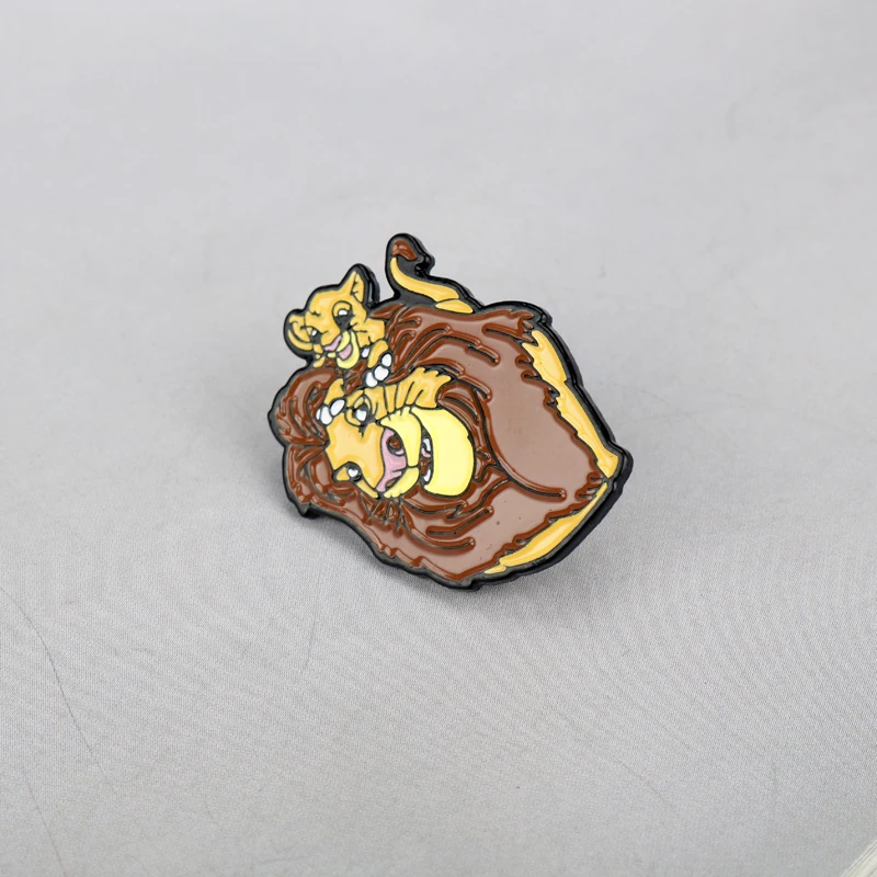 Лев Король Simba Эмаль мультфильм Броши Булавки для женщин мужчин нагрудные значки на рюкзак сумки значок для детей Рождественский подарок-40