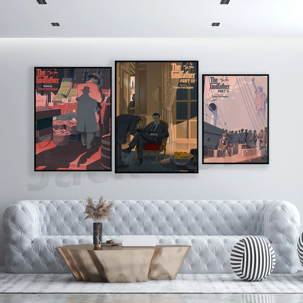 

Godfather Poster Print, Classic 1990 Vintage Movie Poster, Wall Art Decor, Room Poster, Aesthetic Film Poster