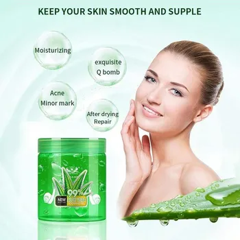 

250ML Aloe Vera Gel Hyaluronic Acid Moisturizing Plants Base Primer Sun Repair Moisturizing Face Cream Skin Care Daily Use Women