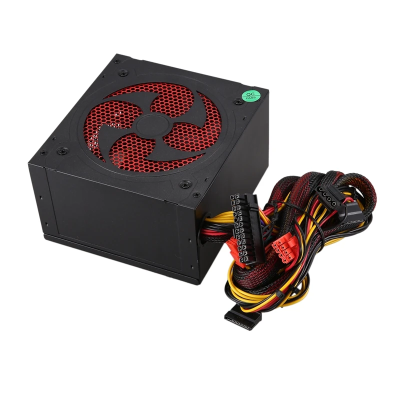 500 Вт тихий с вентилятором ATX 12V 4/8 Pin PC блок питания модульный SLI освещенный