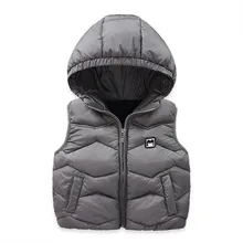 Детская одежда; детский бархатный теплый жилет; коллекция года; Сезон Зима; стиль; яркие цвета; жилет с капюшоном для мальчиков