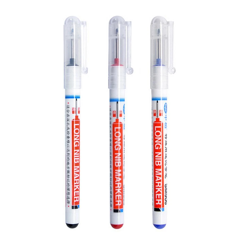 Long Nib Marker Deep Hole Pen Markers For Woodworking Waterresistant Ink Quickdrying Xylene