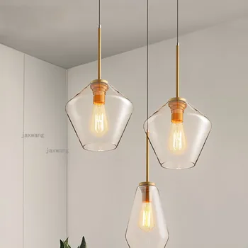 

Modern LED Glass Pendant Lights Nordic Creative Hanging Ceiling Lamps Beauty Living Room Art Light Fixures Kitchen Accessories