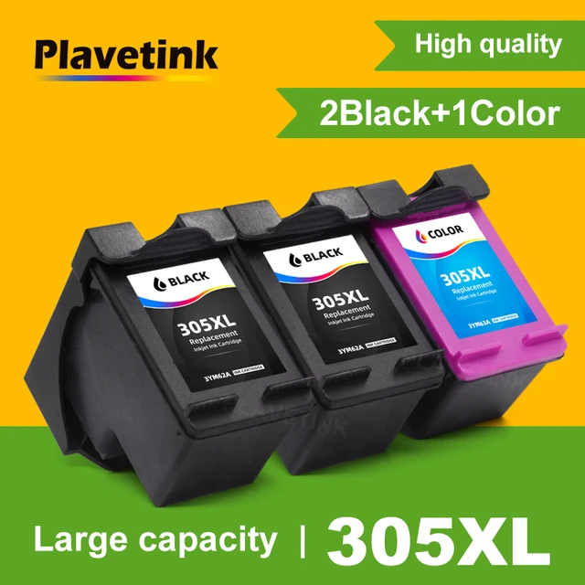 Compatible for HP 305 305XL Ink Cartridges for HP 305 Deskjet 2710 2720  DeskJet Plus 4110 4120 4130 Envy 6010 6020 Envy Pro 6420 6430 Printer 1  Black