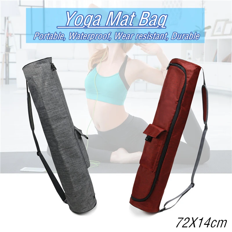Pilates Yoga Portable Sling Yoga Mat Bag with Carry On Strap Zip pocket For Gym 