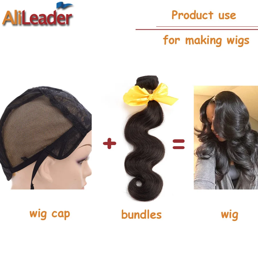 Alileader Adjustable Wig Caps For DIY Wig S/L/XL Base Cap Black Weaving Wig  Tools Cap Lace Wig Caps Weave Cap For Making a Wig