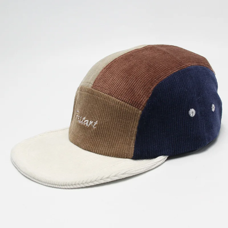 Вельветовые 5 Панель Кепки Snapback сомбреро кепки, головной убор в хип-хоп стиле вводной плоский Кепки бейсболки скейтборд Шапки