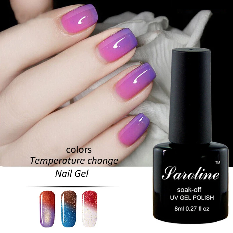 

Nail Polish Change Color With the Temperature Healthy Thermo Mood Color Varnish Waterproof Nail Polish Glue TSLM1