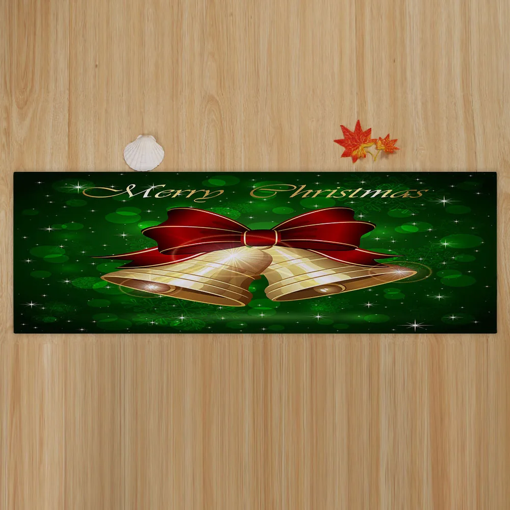 Рождественский коврик с принтом 40x120 см Счастливого Рождества Придверный коврик комнатные домашние ковры Декор коврик для спальни