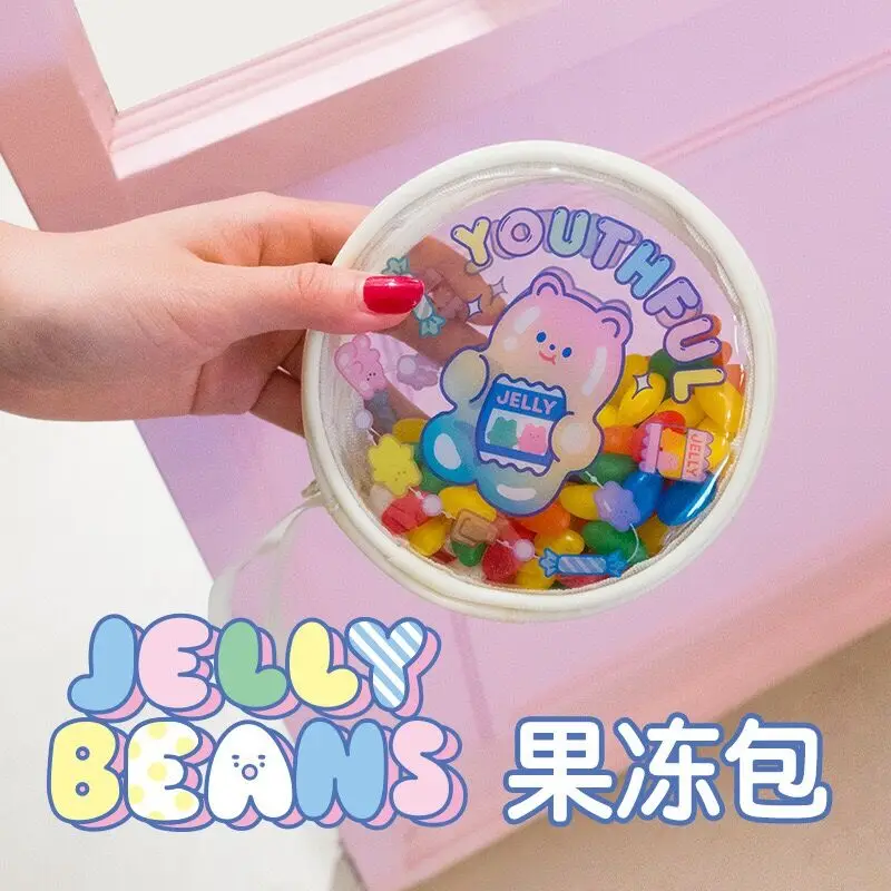 Bentoy Milkjoy Jelly Beans трансвент портмоне Корея девушки мини мешок для денег держатель для карт милая сумочка Макияж Чехол Kawaii Япония