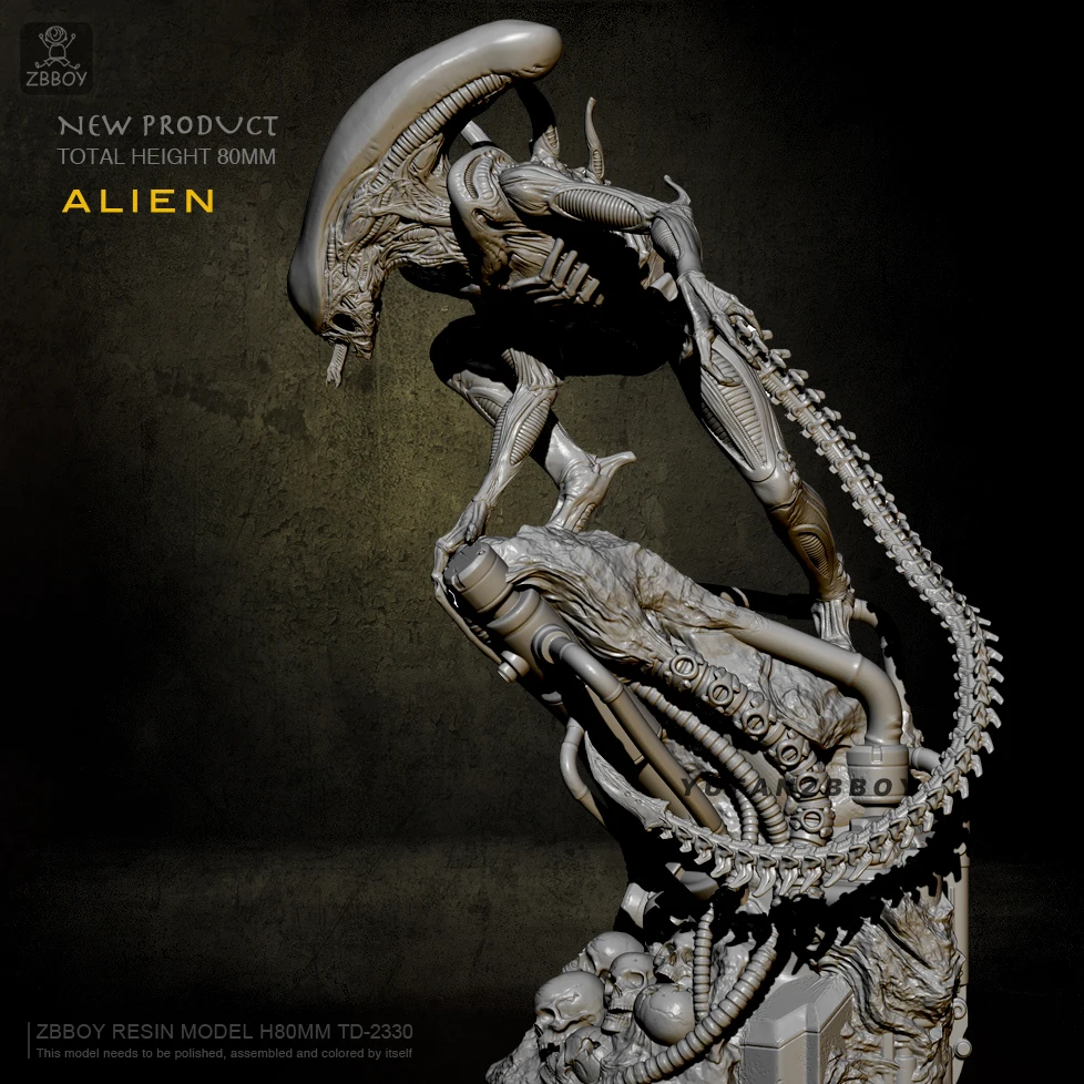 80mm Resin Model Kits Alien Selfassembled Td2330 Model Building
