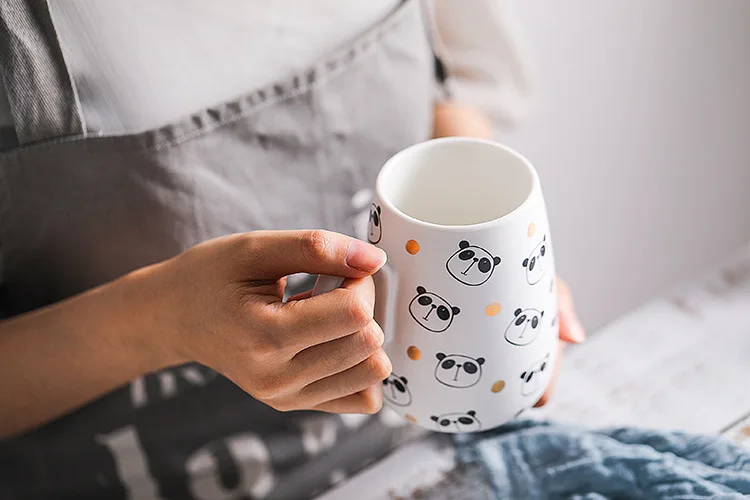 Waliicorners 460ml Matte Ceramic Panda Mugs Cartoon Animal Cup Porcelain For Coffee Tea Water Milk Kitchen Table Decor Creative Children Gift 11 Hccda9b70cd01417e889d0a41a3f94df1r