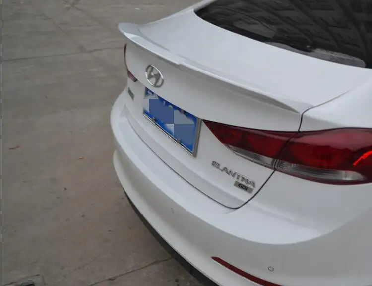 Подходит для Hyundai Elantra 2016 2017 2018 спойлер спортивный ABS Материал Черный Белый